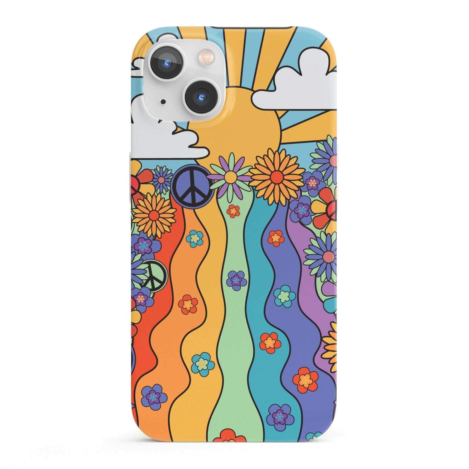 Seventies Groovy Retro iPhone 13 Full Wrap 3D Snap Case