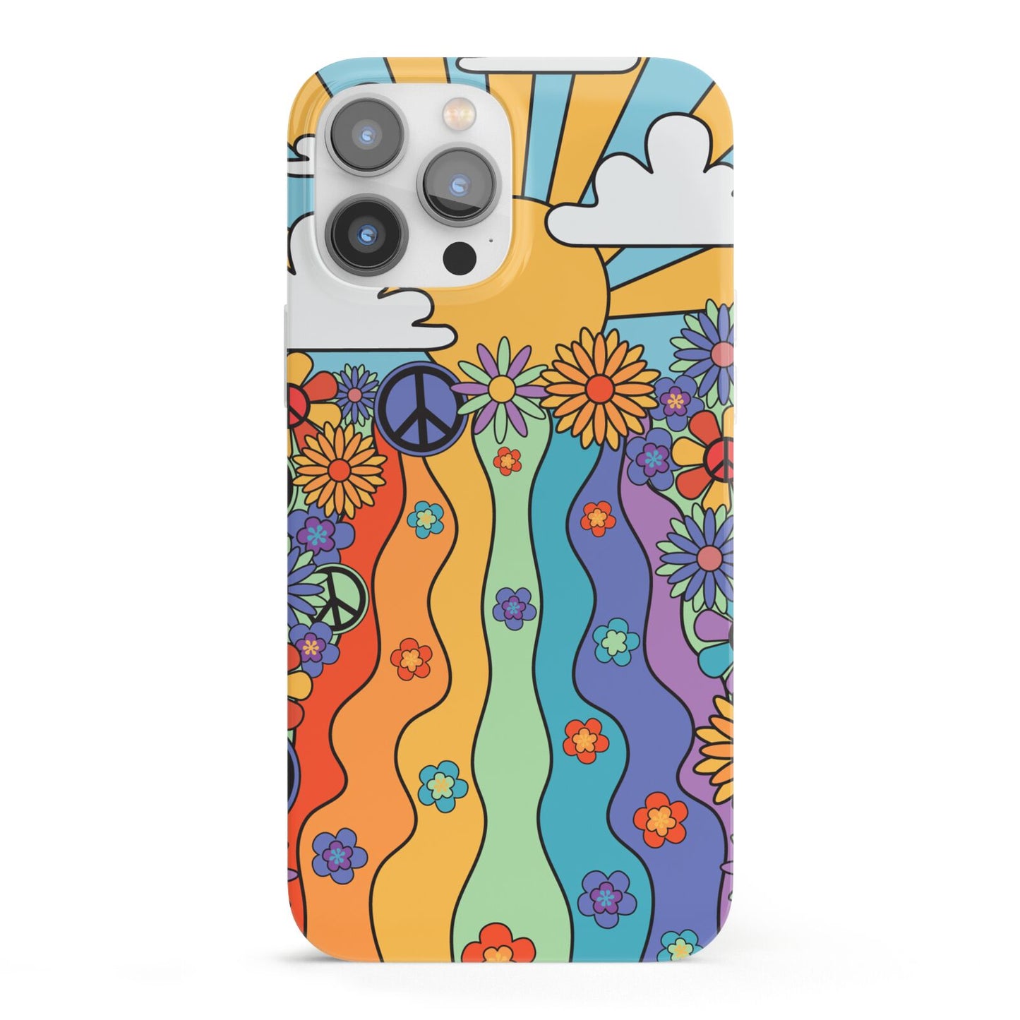 Seventies Groovy Retro iPhone 13 Pro Max Full Wrap 3D Snap Case