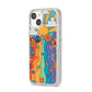 Seventies Groovy Retro iPhone 14 Glitter Tough Case Starlight Angled Image