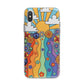 Seventies Groovy Retro iPhone X Bumper Case on Silver iPhone Alternative Image 1