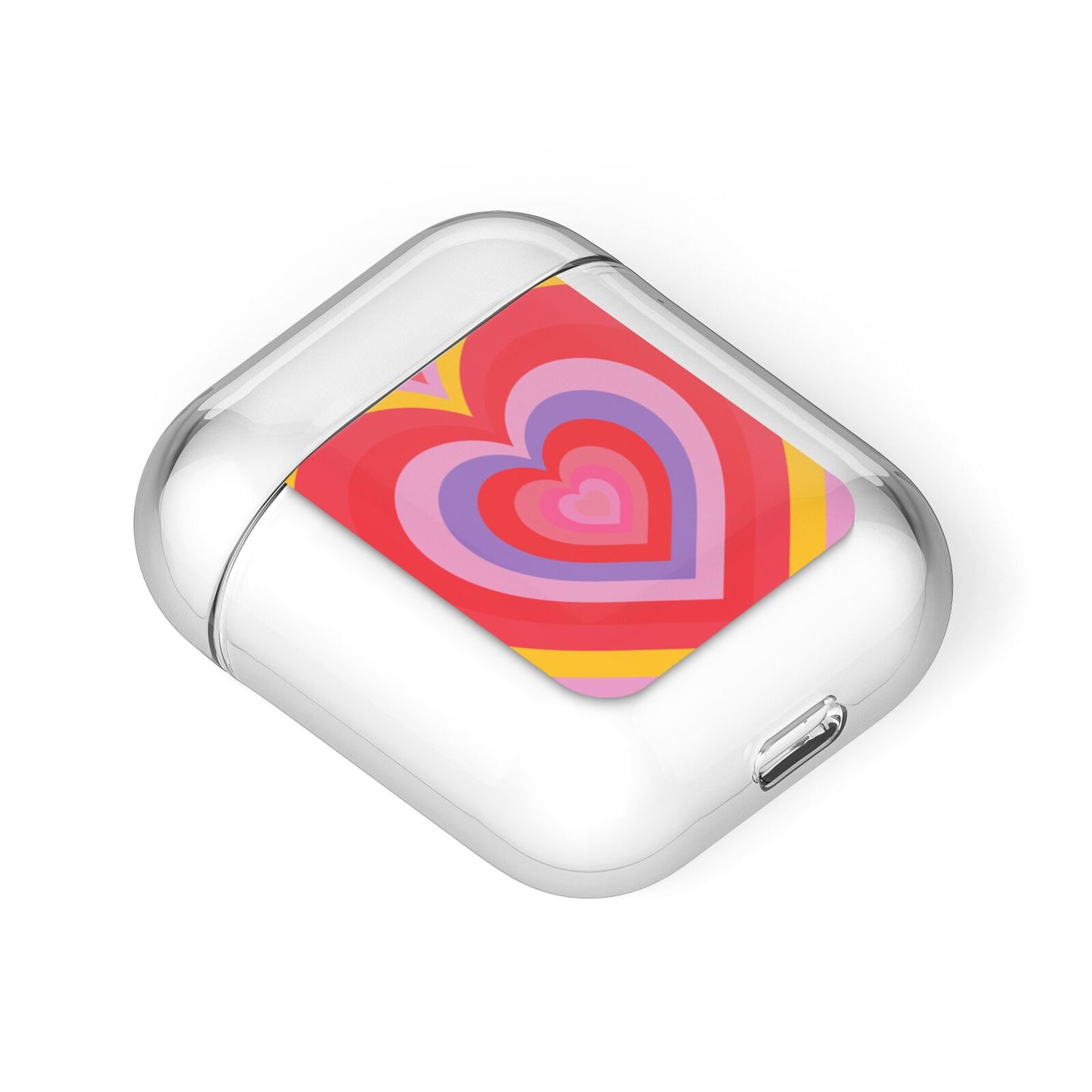 Seventies Heart AirPods Case Laid Flat