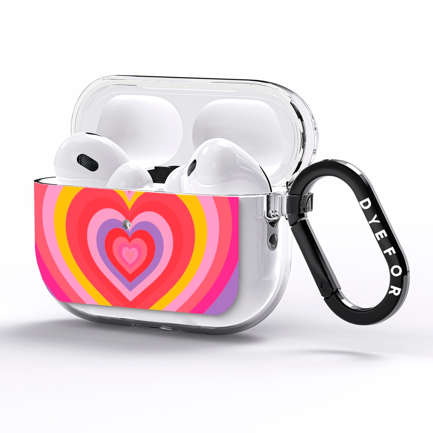 Seventies Heart AirPods Pro Clear Case Side Image