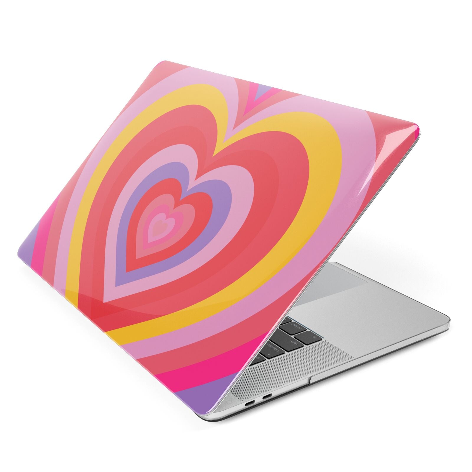 Seventies Heart Apple MacBook Case Side View