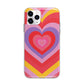 Seventies Heart Apple iPhone 11 Pro Max in Silver with Bumper Case