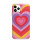Seventies Heart Apple iPhone 11 Pro in Silver with Bumper Case