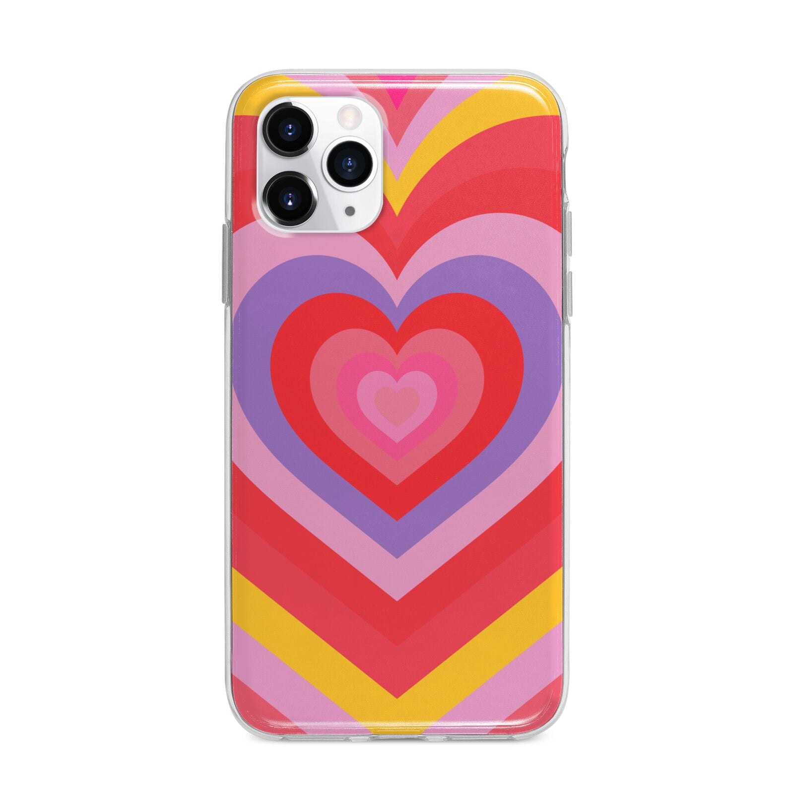 Seventies Heart Apple iPhone 11 Pro in Silver with Bumper Case