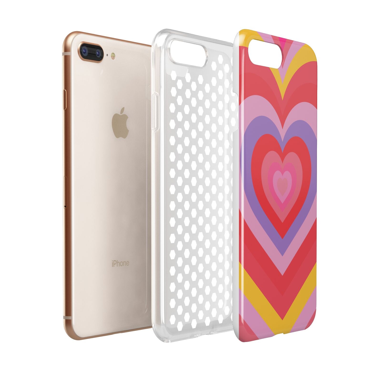 Seventies Heart Apple iPhone 7 8 Plus 3D Tough Case Expanded View