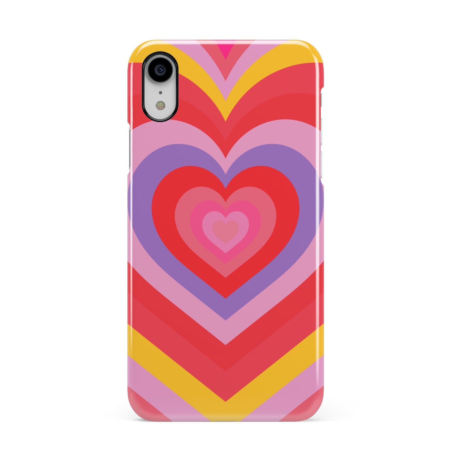 Seventies Heart Apple iPhone XR White 3D Snap Case