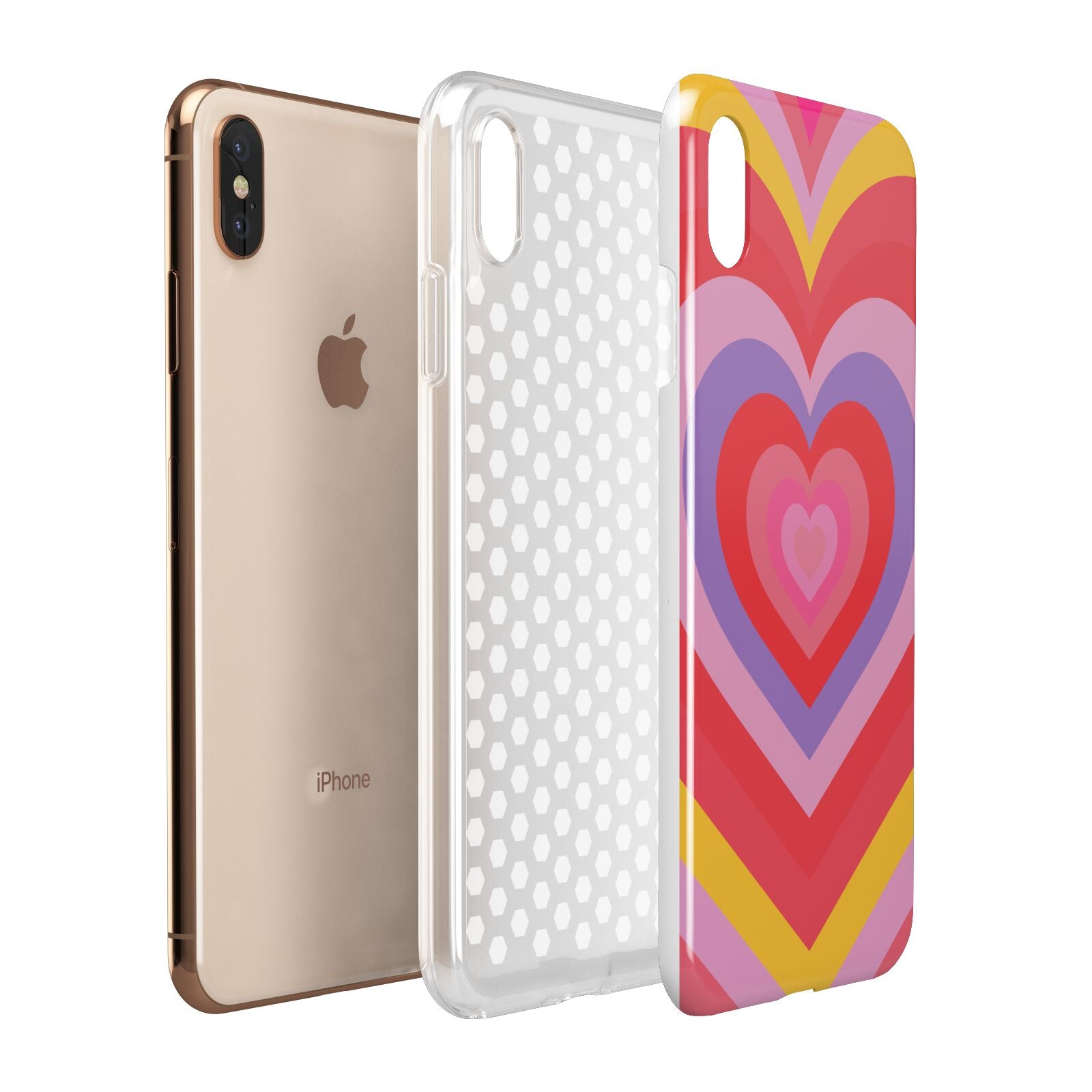 Seventies Heart Apple iPhone Xs Max 3D Tough Case Expanded View