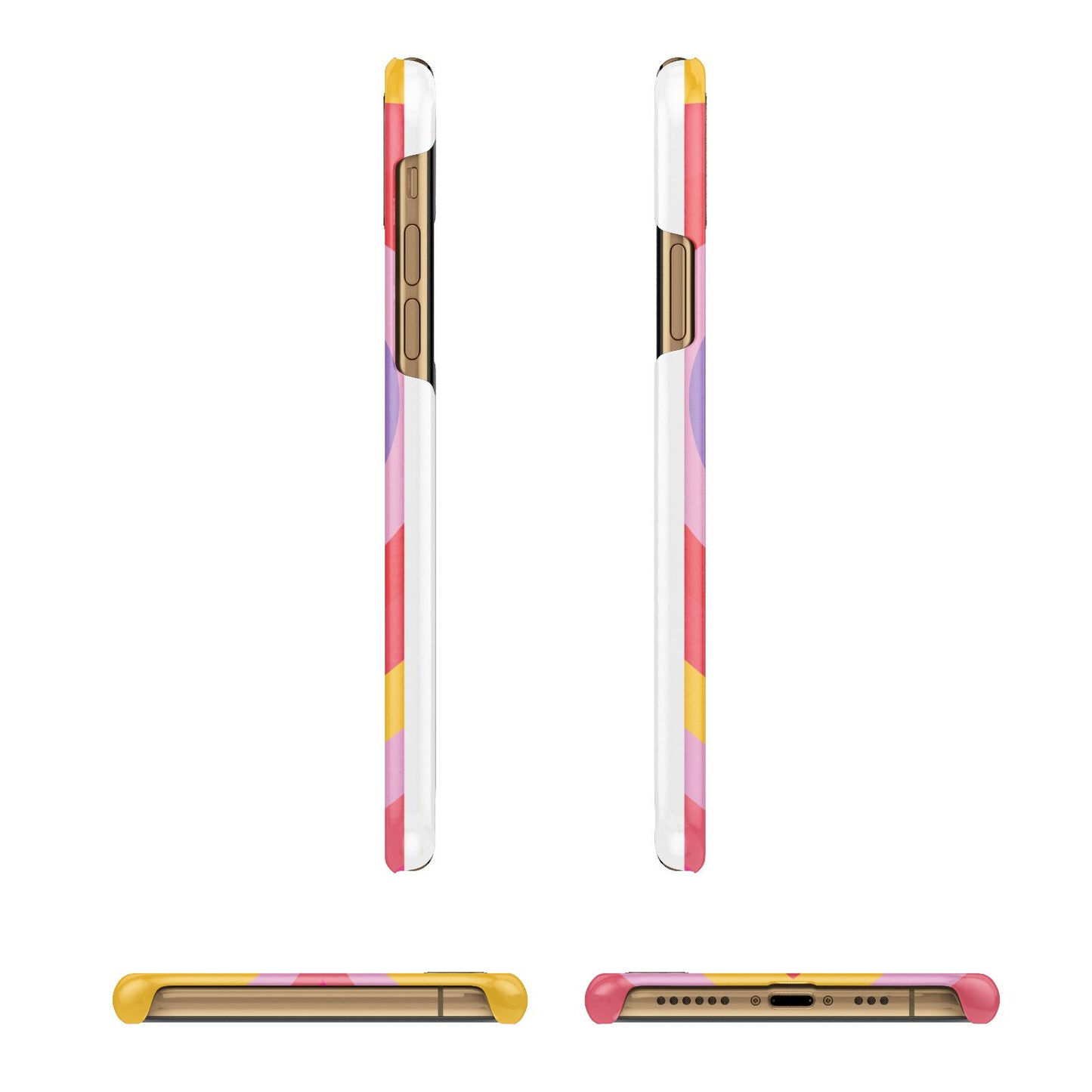 Seventies Heart iPhone 11 3D Snap Case Angle Images