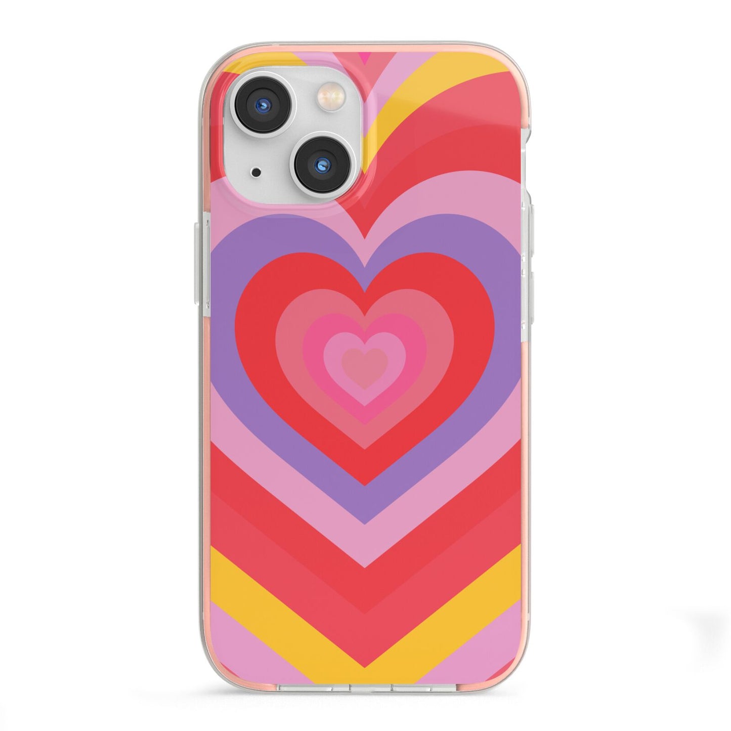 Seventies Heart iPhone 13 Mini TPU Impact Case with Pink Edges