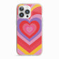 Seventies Heart iPhone 13 Pro TPU Impact Case with Pink Edges