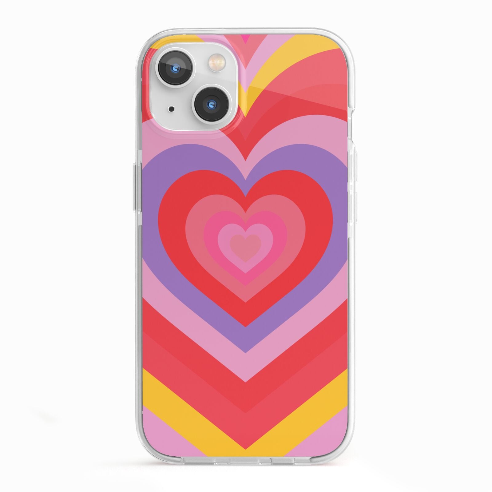 Seventies Heart iPhone 13 TPU Impact Case with White Edges