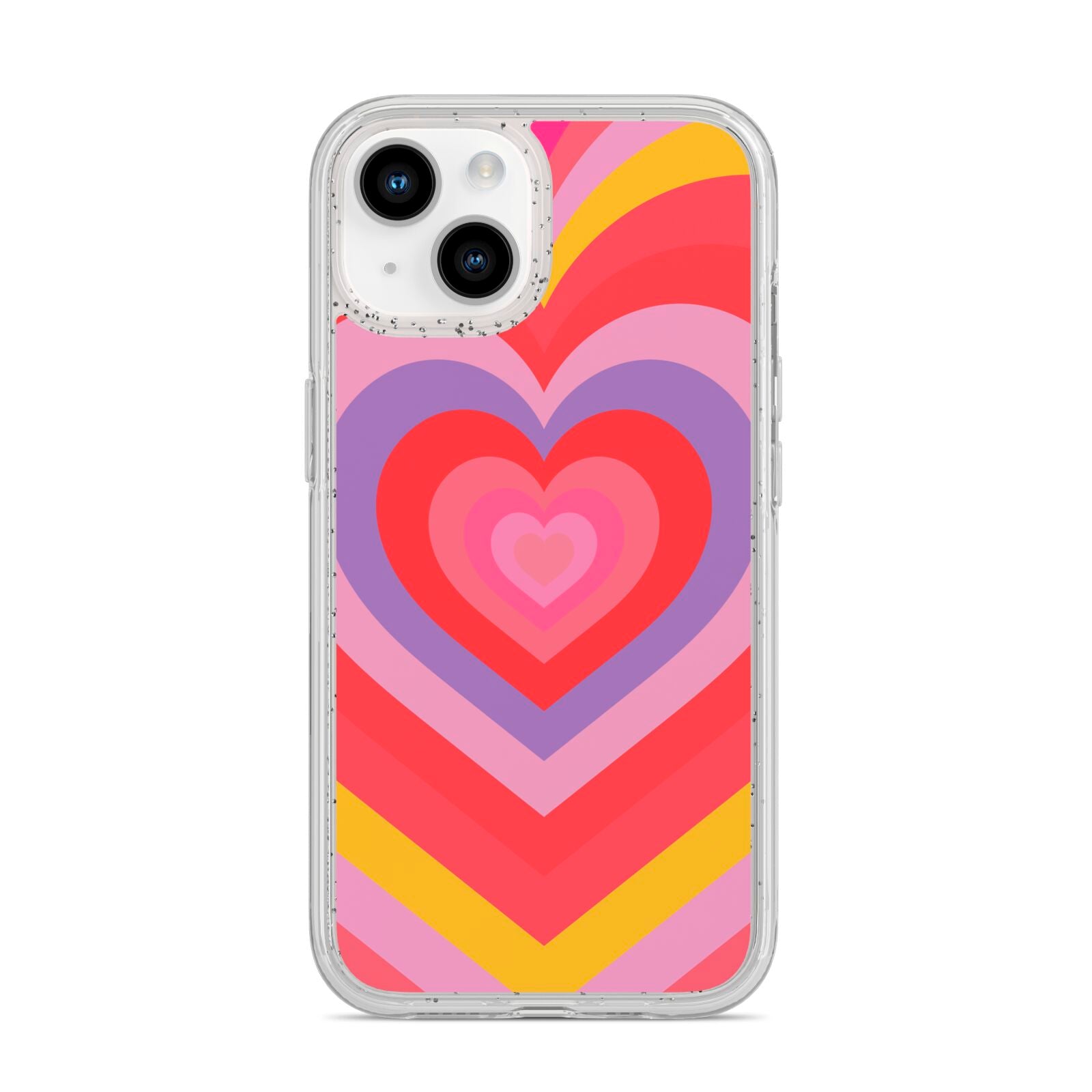 Seventies Heart iPhone 14 Glitter Tough Case Starlight
