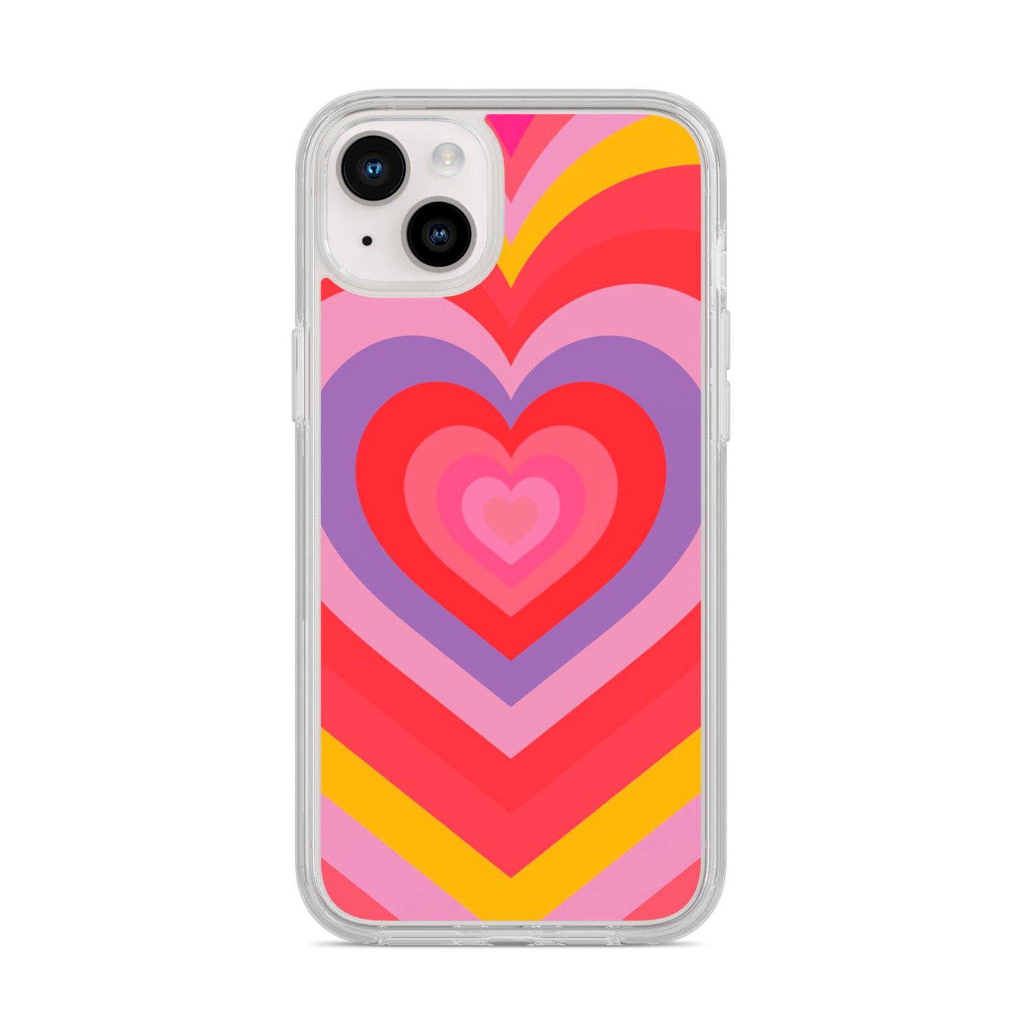 Seventies Heart iPhone 14 Plus Clear Tough Case Starlight