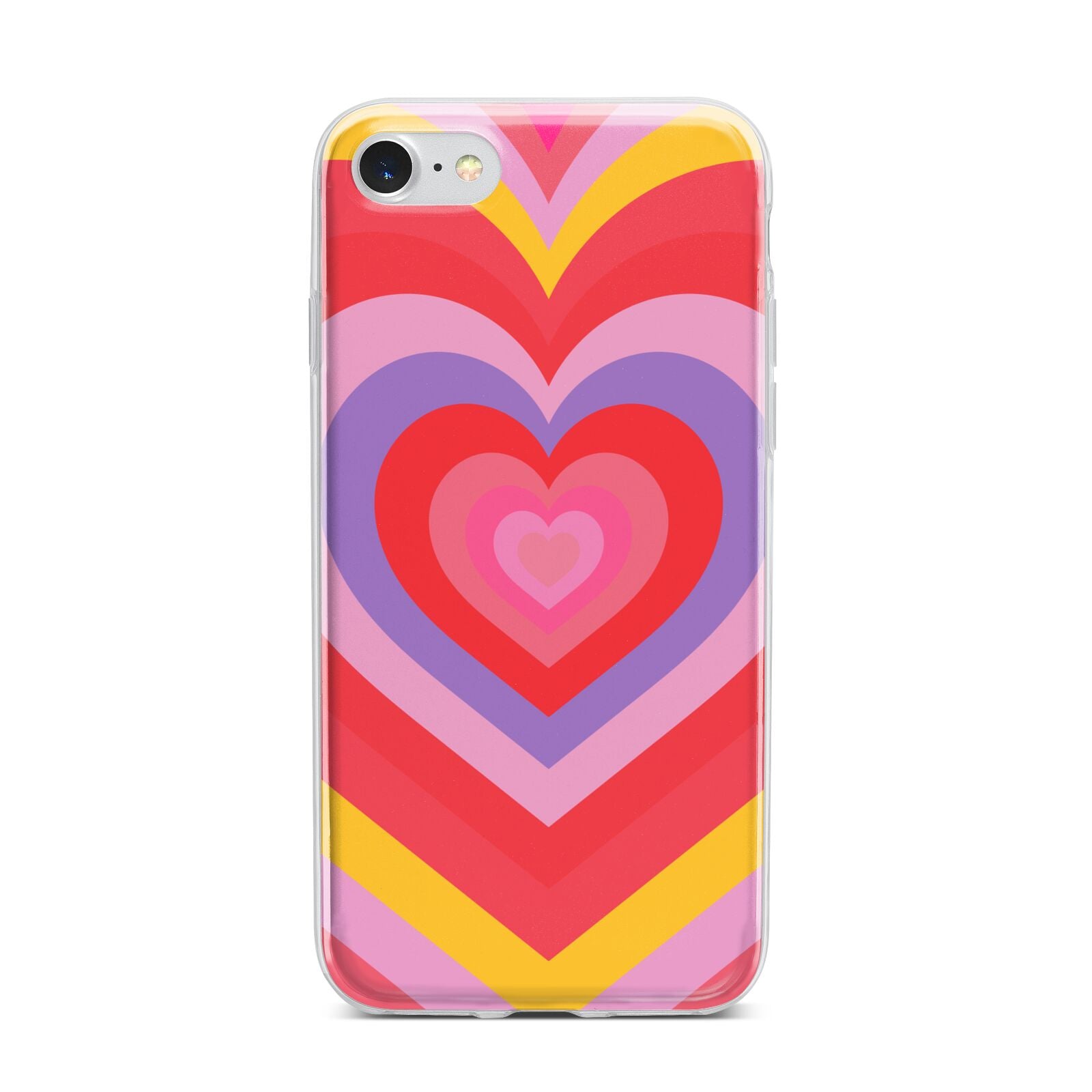 Seventies Heart iPhone 7 Bumper Case on Silver iPhone