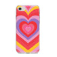 Seventies Heart iPhone 8 Bumper Case on Silver iPhone