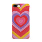 Seventies Heart iPhone 8 Plus 3D Snap Case on Gold Phone