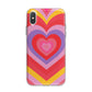 Seventies Heart iPhone X Bumper Case on Silver iPhone Alternative Image 1