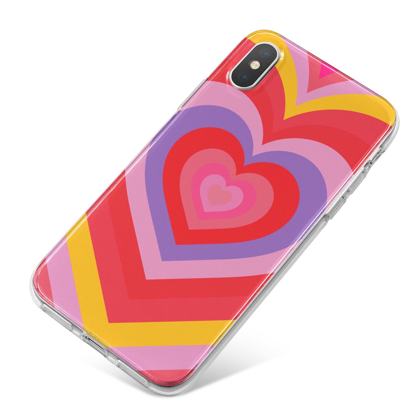 Seventies Heart iPhone X Bumper Case on Silver iPhone