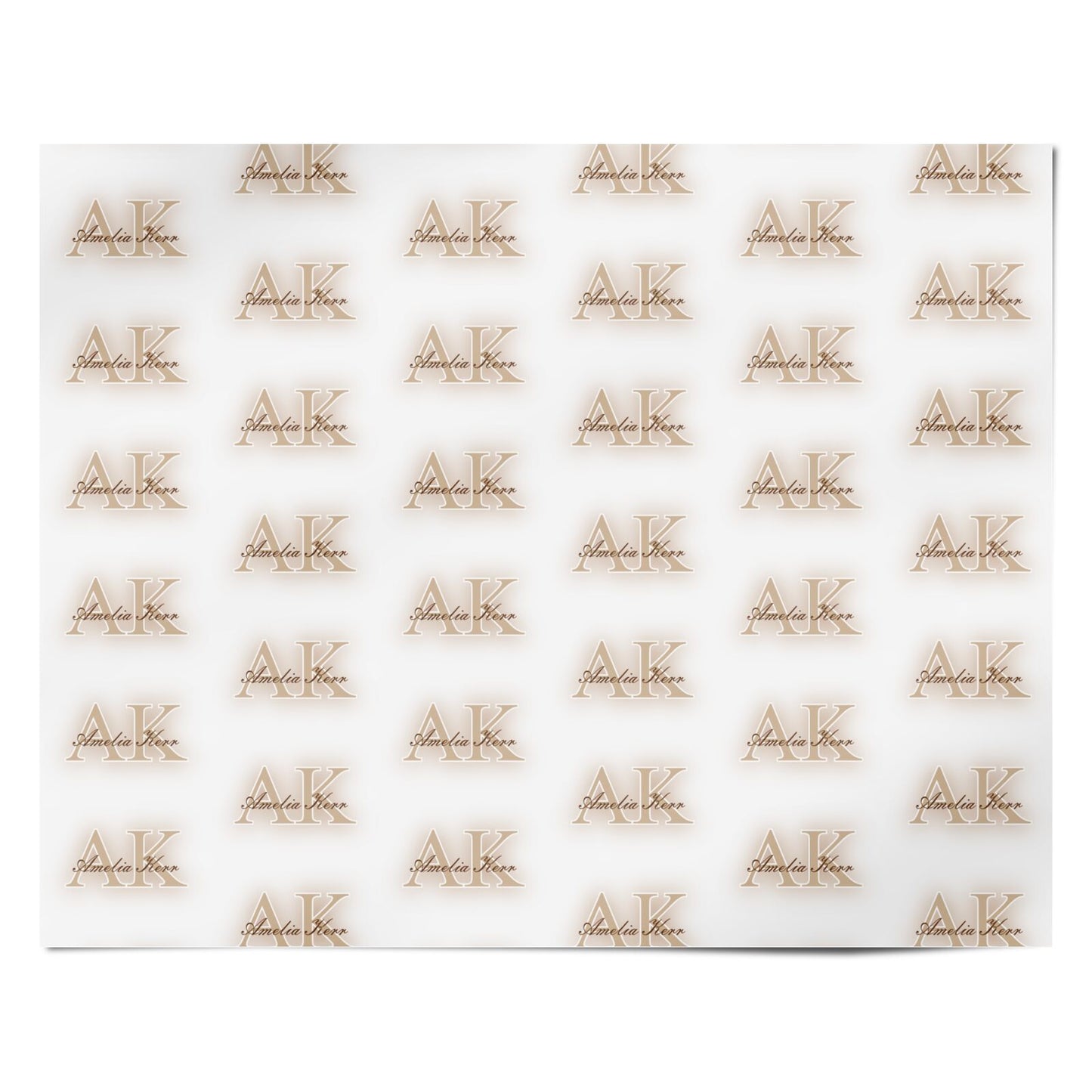 Shadow Initial Personalised Personalised Wrapping Paper Alternative