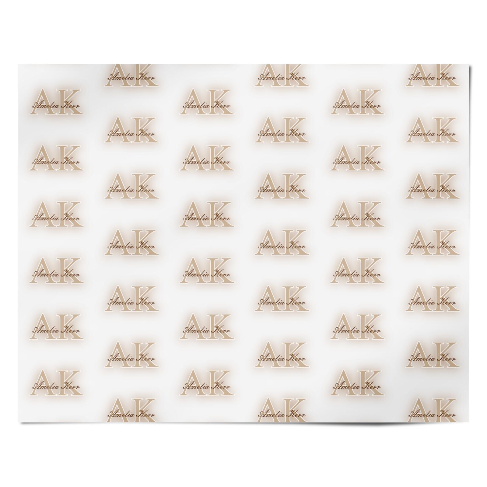 Shadow Initial Personalised Personalised Wrapping Paper Alternative