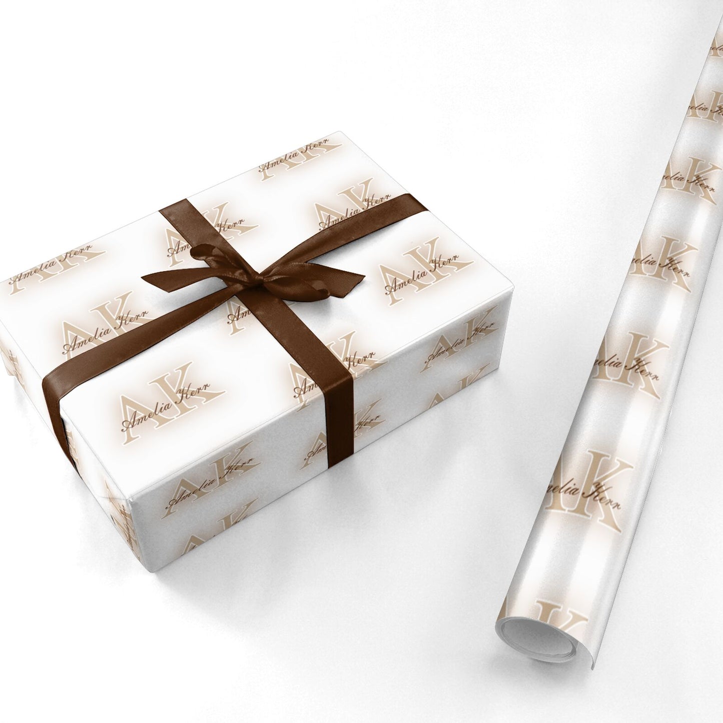 Shadow Initial Personalised Personalised Wrapping Paper