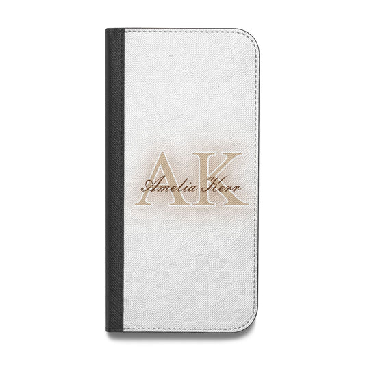 Shadow Initial Personalised Vegan Leather Flip Samsung Case