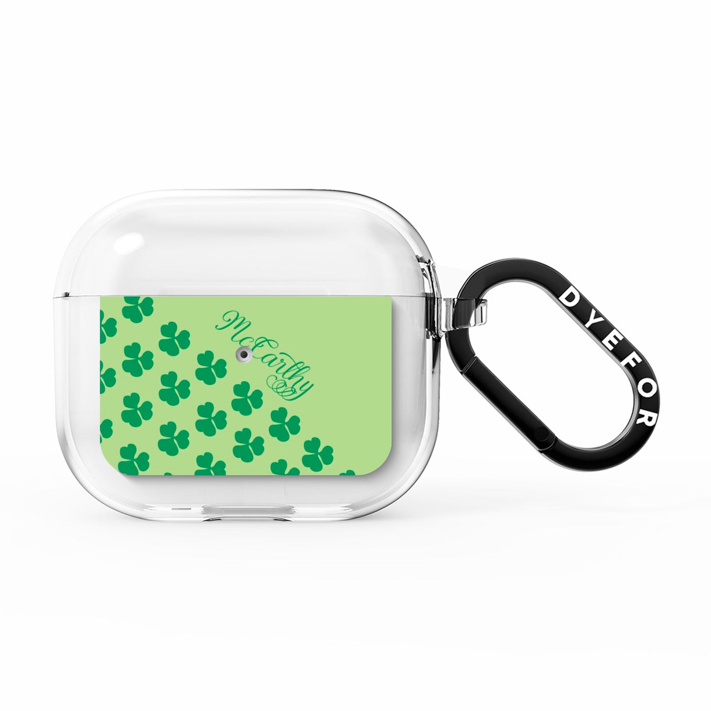 Shamrock Custom Name AirPods Clear Case 3rd Gen