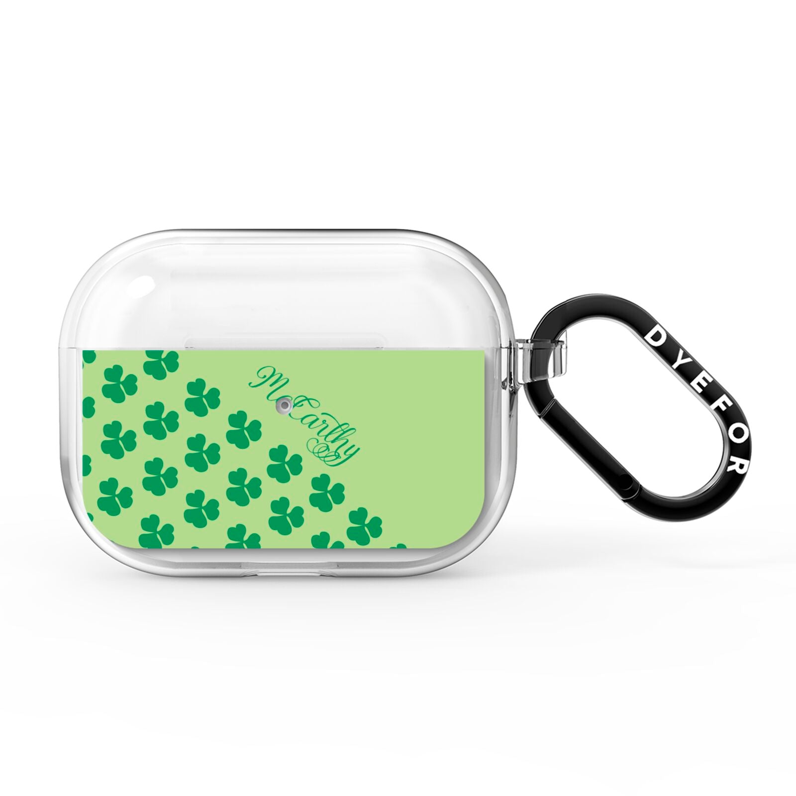 Shamrock Custom Name AirPods Pro Clear Case