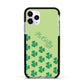 Shamrock Custom Name Apple iPhone 11 Pro in Silver with Black Impact Case