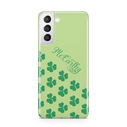 Shamrock Custom Name Samsung S21 Case