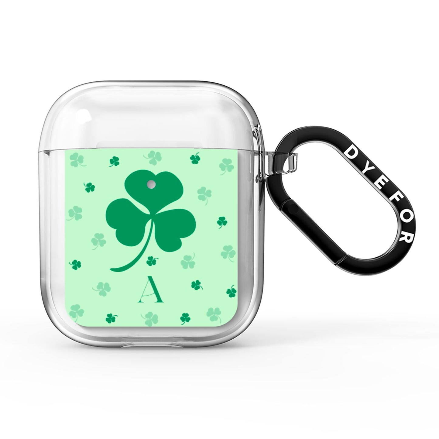 Shamrock Initial Personalised AirPods Clear Case