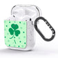 Shamrock Initial Personalised AirPods Glitter Case Side Image