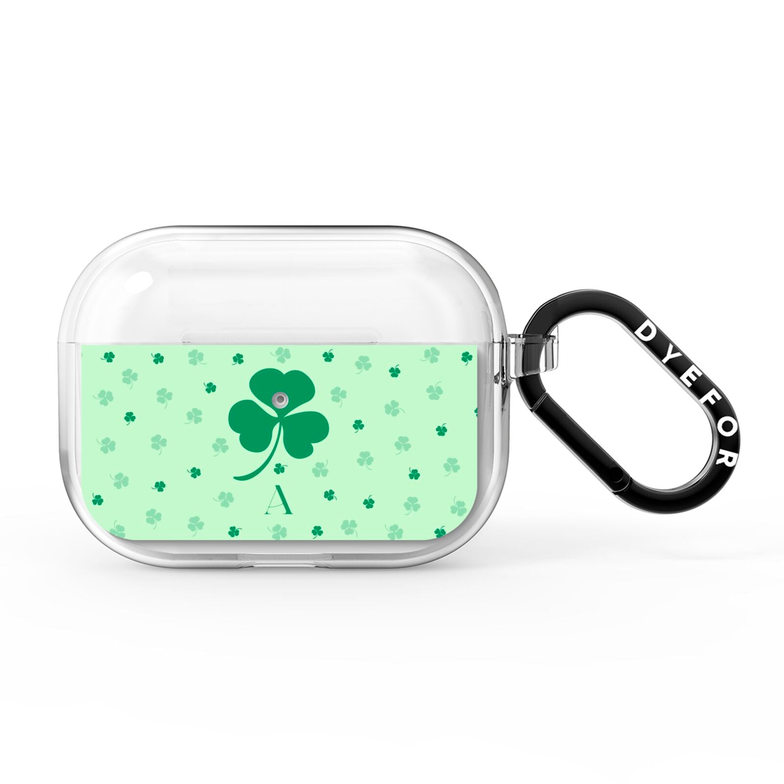 Shamrock Initial Personalised AirPods Pro Clear Case