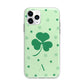 Shamrock Initial Personalised Apple iPhone 11 Pro in Silver with Bumper Case