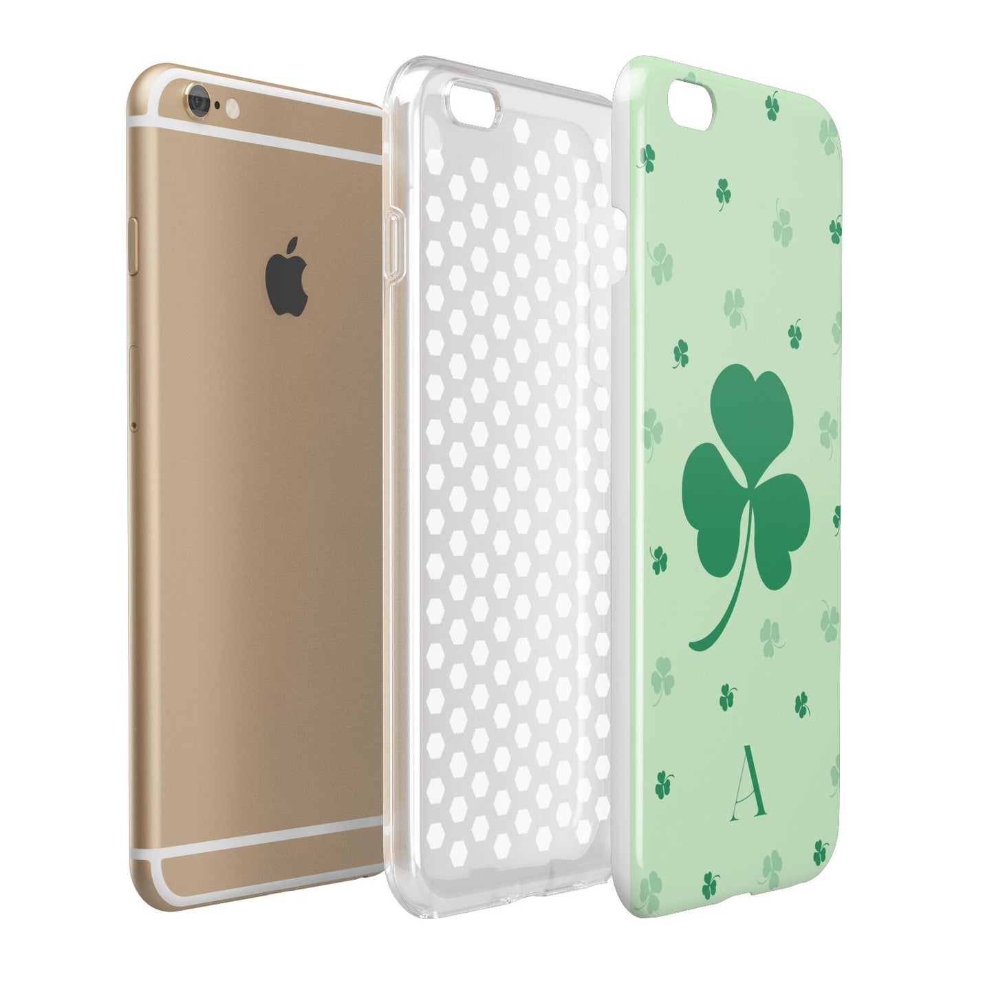 Shamrock Initial Personalised Apple iPhone 6 Plus 3D Tough Case Expand Detail Image