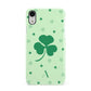 Shamrock Initial Personalised Apple iPhone XR White 3D Snap Case