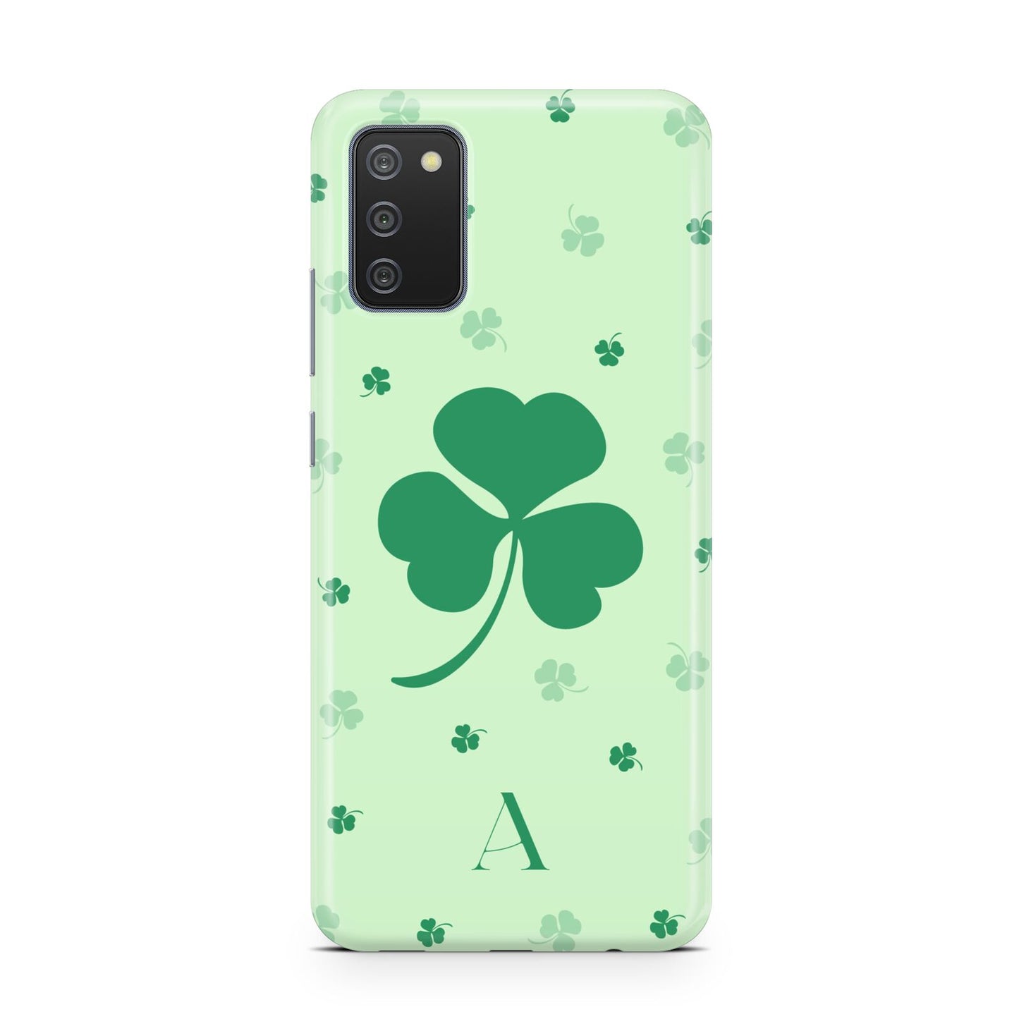 Shamrock Initial Personalised Samsung A02s Case