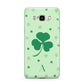 Shamrock Initial Personalised Samsung Galaxy J7 2016 Case on gold phone
