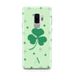 Shamrock Initial Personalised Samsung Galaxy S9 Plus Case on Silver phone
