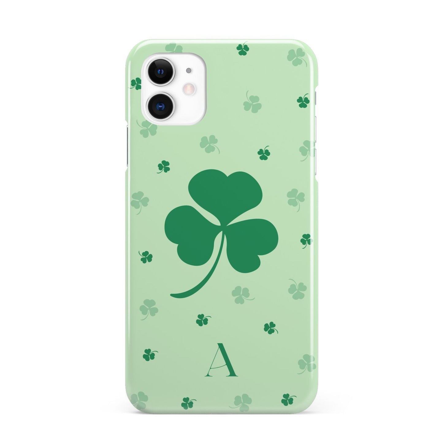 Shamrock Initial Personalised iPhone 11 3D Snap Case