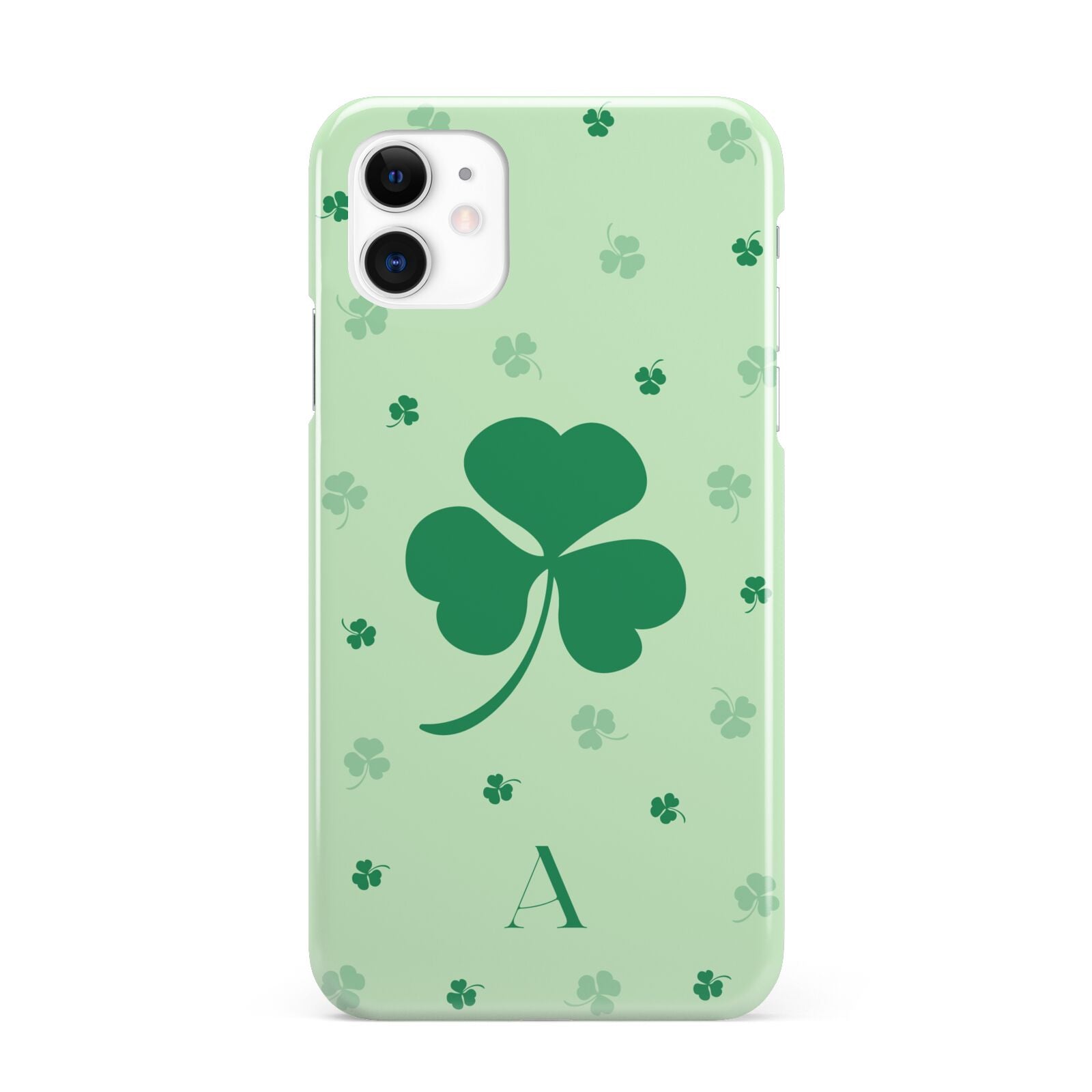 Shamrock Initial Personalised iPhone 11 3D Snap Case