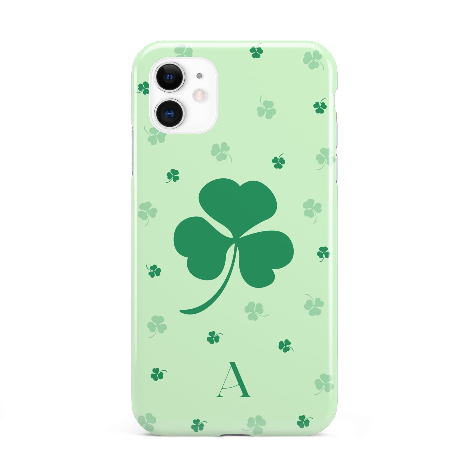 Shamrock Initial Personalised iPhone 11 3D Tough Case