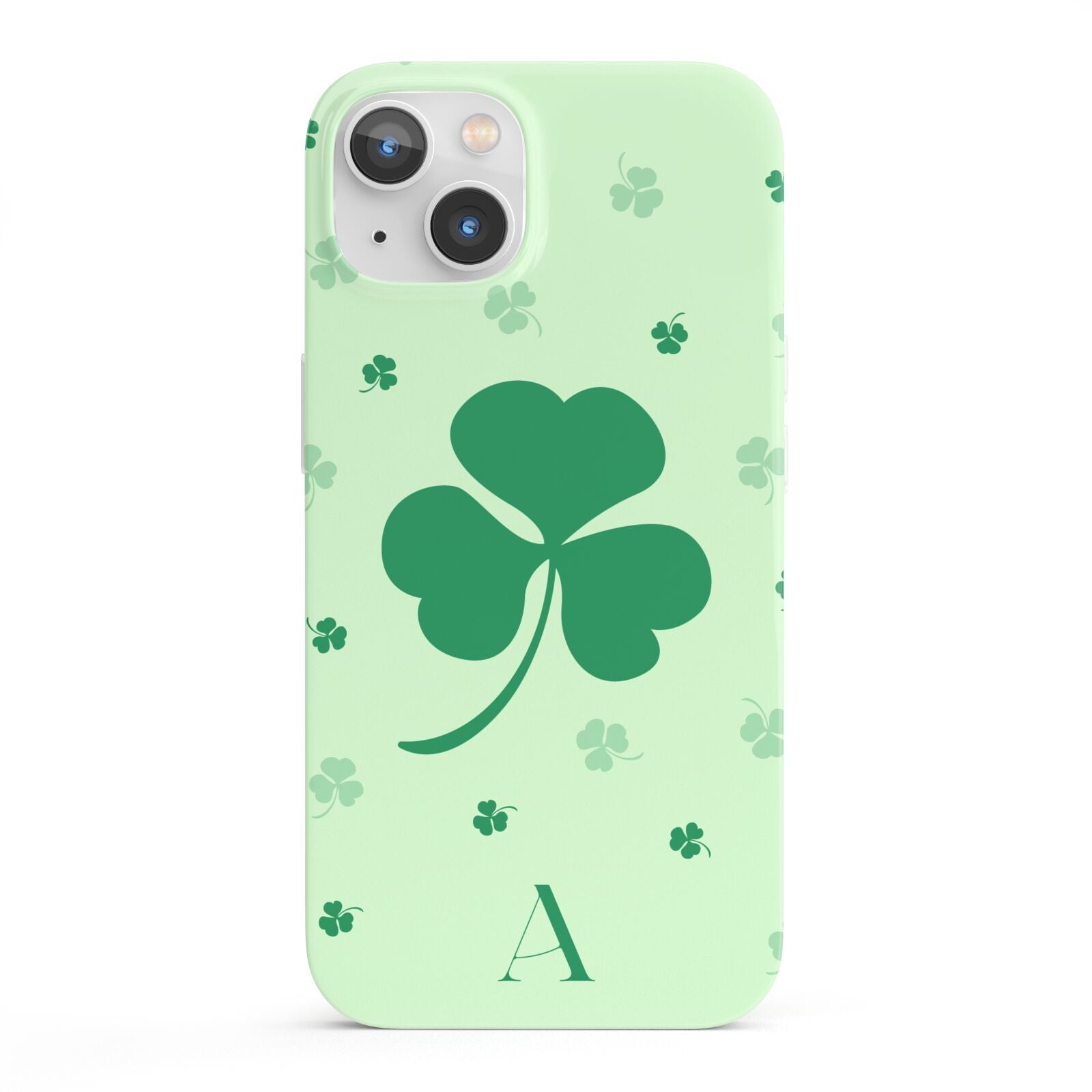 Shamrock Initial Personalised iPhone 13 Full Wrap 3D Snap Case