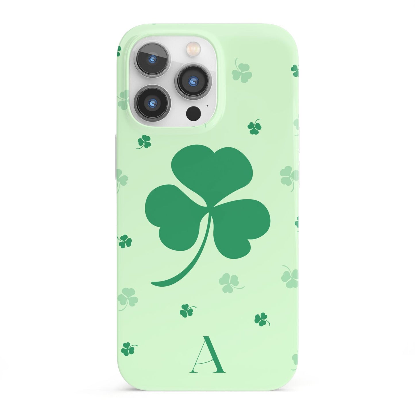 Shamrock Initial Personalised iPhone 13 Pro Full Wrap 3D Snap Case