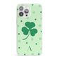 Shamrock Initial Personalised iPhone 13 Pro Max Clear Bumper Case
