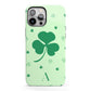 Shamrock Initial Personalised iPhone 13 Pro Max Full Wrap 3D Tough Case