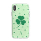 Shamrock Initial Personalised iPhone X Bumper Case on Silver iPhone Alternative Image 1