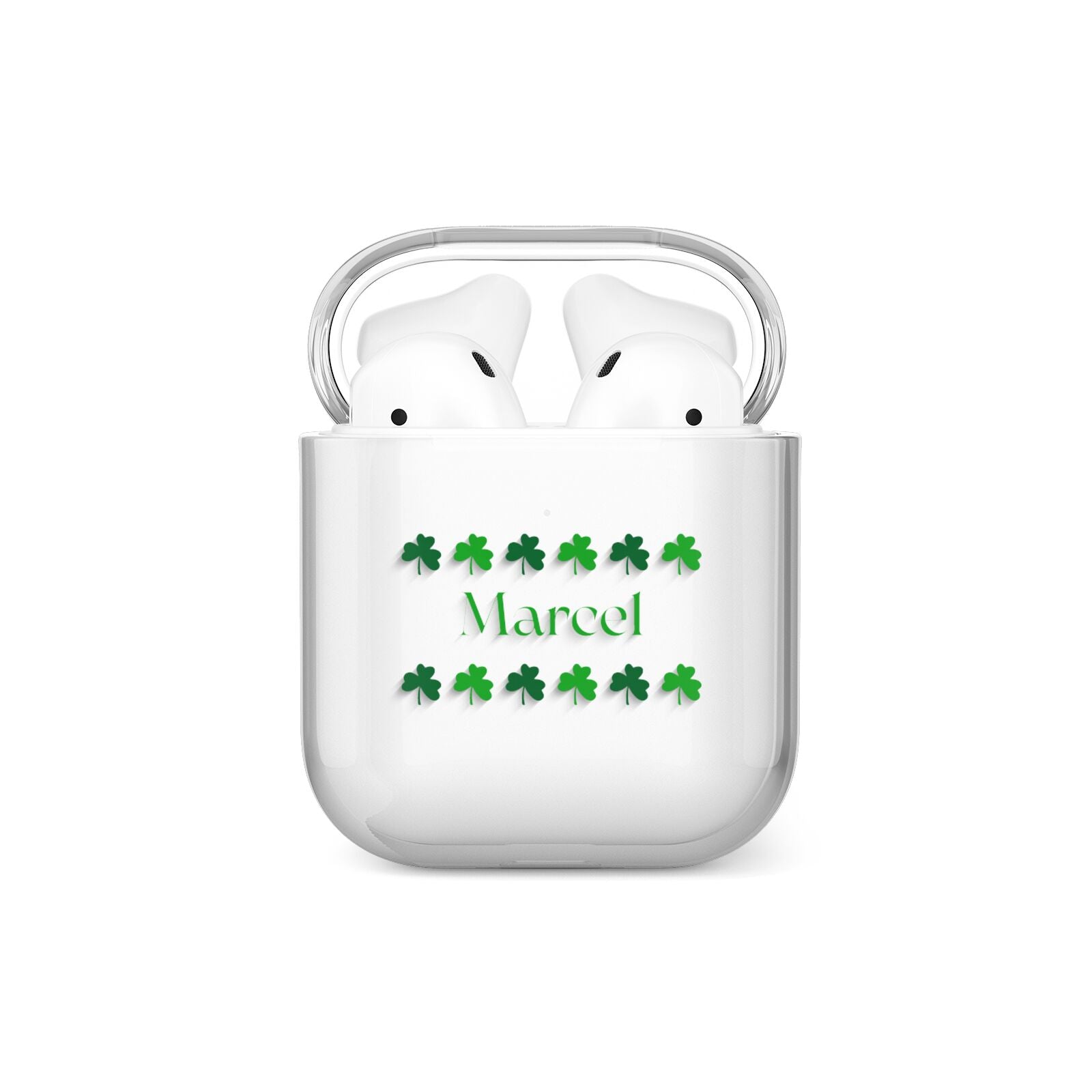 Shamrock Personalised Name AirPods Case